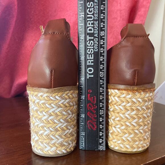 Retro Vibes Espadrille Platform Sandals Womens 9 Wedge Heel Open Toe Ladies NEW - Picture 6 of 10